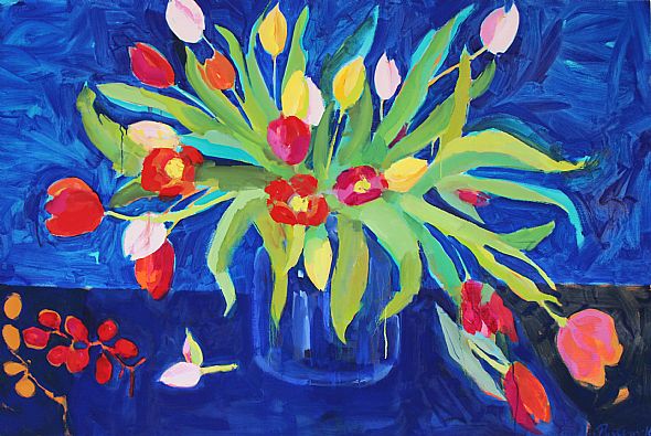 Tulipaner i blått